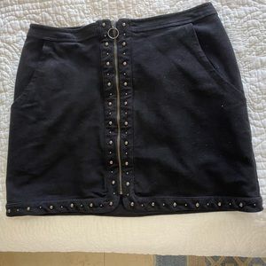 American Eagle suede black mini skirt